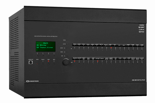Crestron DM-MD16X16-CPU3-RPS 16x16 DigitalMedia™ Switcher with Redundant Power Supplies - Creation Networks