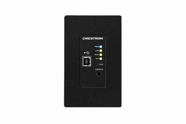 Crestron DM-NUX-L2-1G-B  DM NUX USB over Network Wall Plate with Routing, Local, Black - Creation Networks