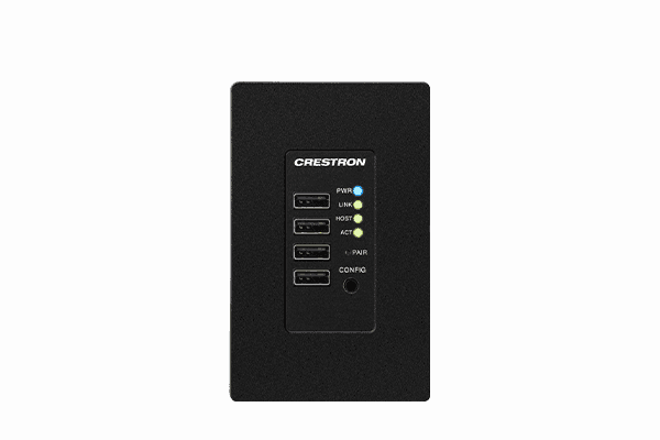 Crestron DM-NUX-R2-1G-B DM NUX USB over Network Wall Plate with Routing, Remote, Black - Creation Networks