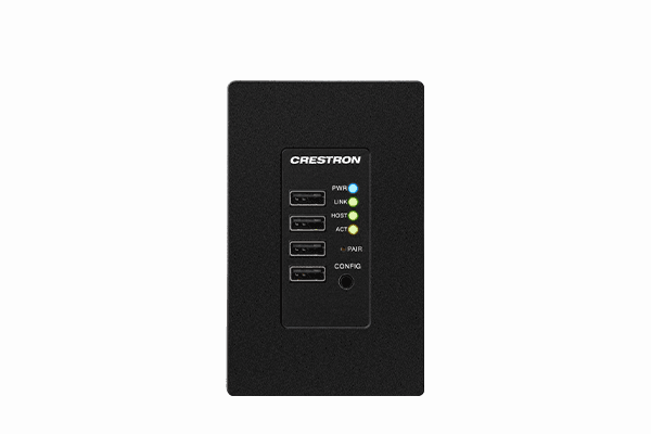 Crestron DM-NUX-R2-1G-B  DM NUX USB over Network Wall Plate with Routing, Remote, Black - Creation Networks