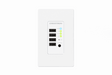Crestron DM-NUX-R2-1G-W DM NUX USB over Network Wall Plate with Routing, Remote, White - Creation Networks
