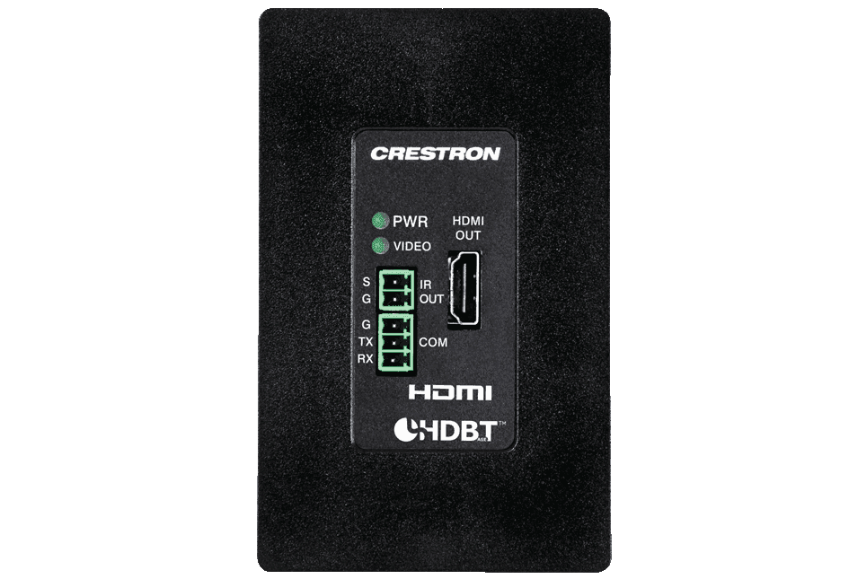 Crestron DM-RMC-4K-100-C-1G-B-T Wall Plate 4K DigitalMedia 8G+® Receiver & Room Controller 100, Black Textured - Creation Networks