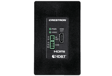 Crestron DM-RMC-4K-100-C-1G-B-T Wall Plate 4K DigitalMedia 8G+® Receiver & Room Controller 100, Black Textured - Creation Networks
