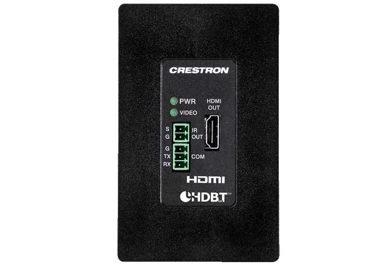 Crestron DM-RMC-4K-100-C-1G-B-T Wall Plate 4K DigitalMedia 8G+® Receiver & Room Controller 100, Black Textured - Creation Networks