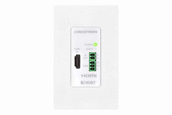 Crestron DM-RMC-4K-100-C-1G-W-T Wall Plate 4K DigitalMedia 8G+® Receiver &amp; Room Controller 100, White Textured - Creation Networks