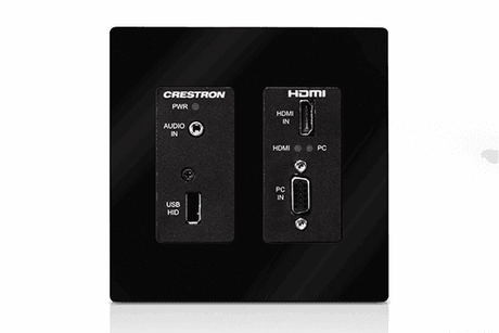 Crestron DM-TX-200-C-2G-B-T Wall Plate DigitalMedia 8G+® Transmitter 200,Black Textured - Creation Networks