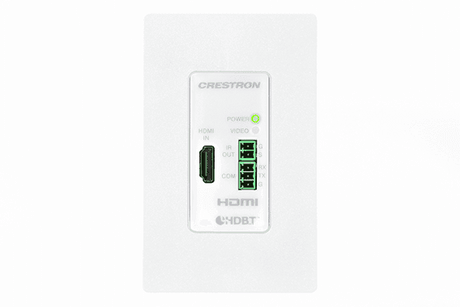 Crestron DM-TX-4KZ-100-C-1G-W-T DigitalMedia 8G+® 4K60 4:4:4 HDR Wall Plate Transmitter, White - Creation Networks