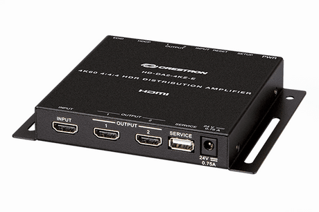 Crestron HD-DA2-4KZ-E 1:2 HDMI® Distribution Amplifier w-4K60 4:4:4 and HDR Support - Creation Networks