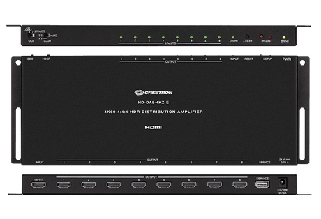 Crestron HD-DA8-4KZ-E 1:8 HDMI® Distribution Amplifier w-4K60 4:4:4 &amp; HDR Support - Creation Networks