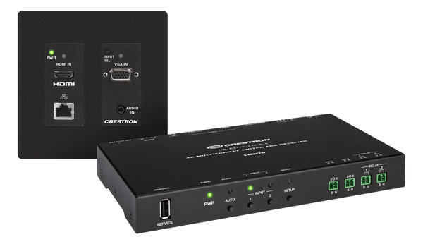 Crestron HD-MD-4K-300-2G-B KIT  4K 3x1 Scaling Auto-Switcher and DM Lite Wall Plate Extender - Creation Networks
