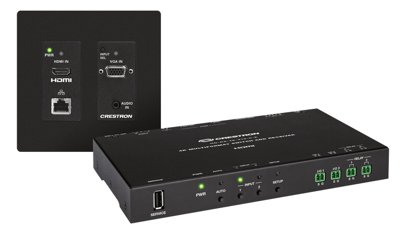 Crestron HD-MD-4K-300-2G-B KIT  4K 3x1 Scaling Auto-Switcher and DM Lite Wall Plate Extender - Creation Networks