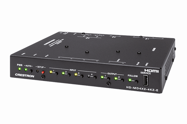 Crestron HD-MD4X2-4KZ-E  4x2 4K60 4:4:4 HDR AV Switcher - Creation Networks