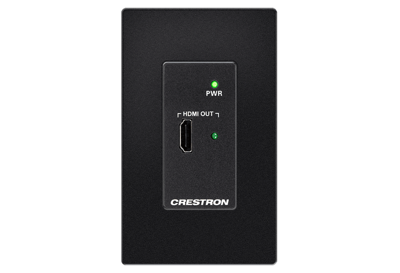 Crestron HD-RX-101-C-1G-E-B-T DM Lite® Receiver for HDMI® Signal Extension over CATx Cable, Wall Plate, Black Textured - Creation Networks
