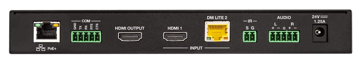Crestron HD-RX-4K-210-C-E-POE DMPS Lite™ 4K Multiformat 2x1 AV Switch and Receiver with PoE+ - Creation Networks