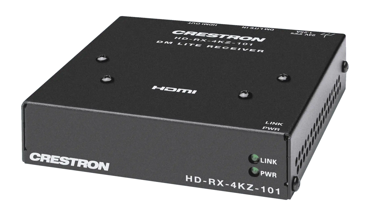 Crestron HD-RX-4KZ-101 DM Lite® 4K60 4:4:4 Receiver for HDMI® Signal Extension over CATx Cable (Discontinued) Speakers Crestron