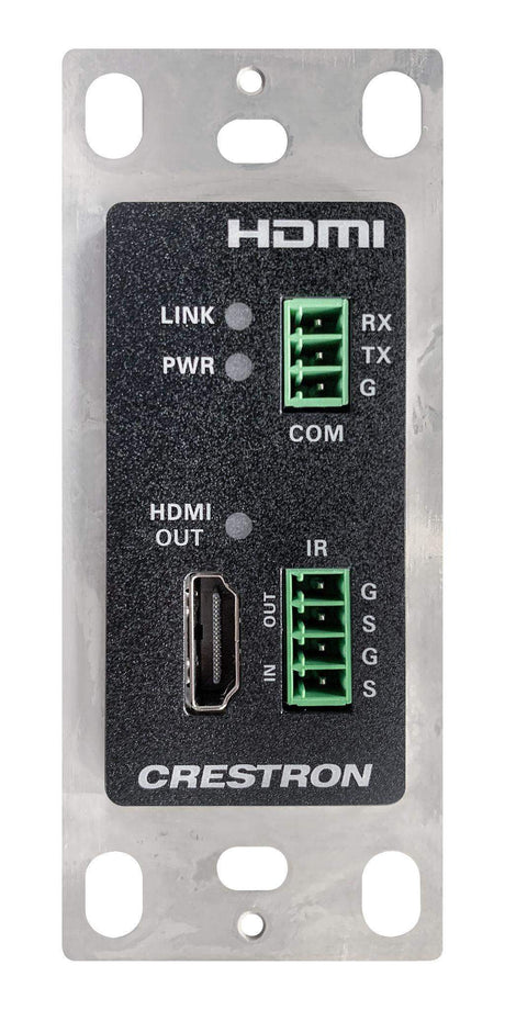 Crestron HD-RXC-4KZ-101-1G-B DM Lite® 4K60 4:4:4 Receiver for HDMI®, RS-232, and IR Signal Extension over CATx Cable, Wall Plate, Black - Creation Networks