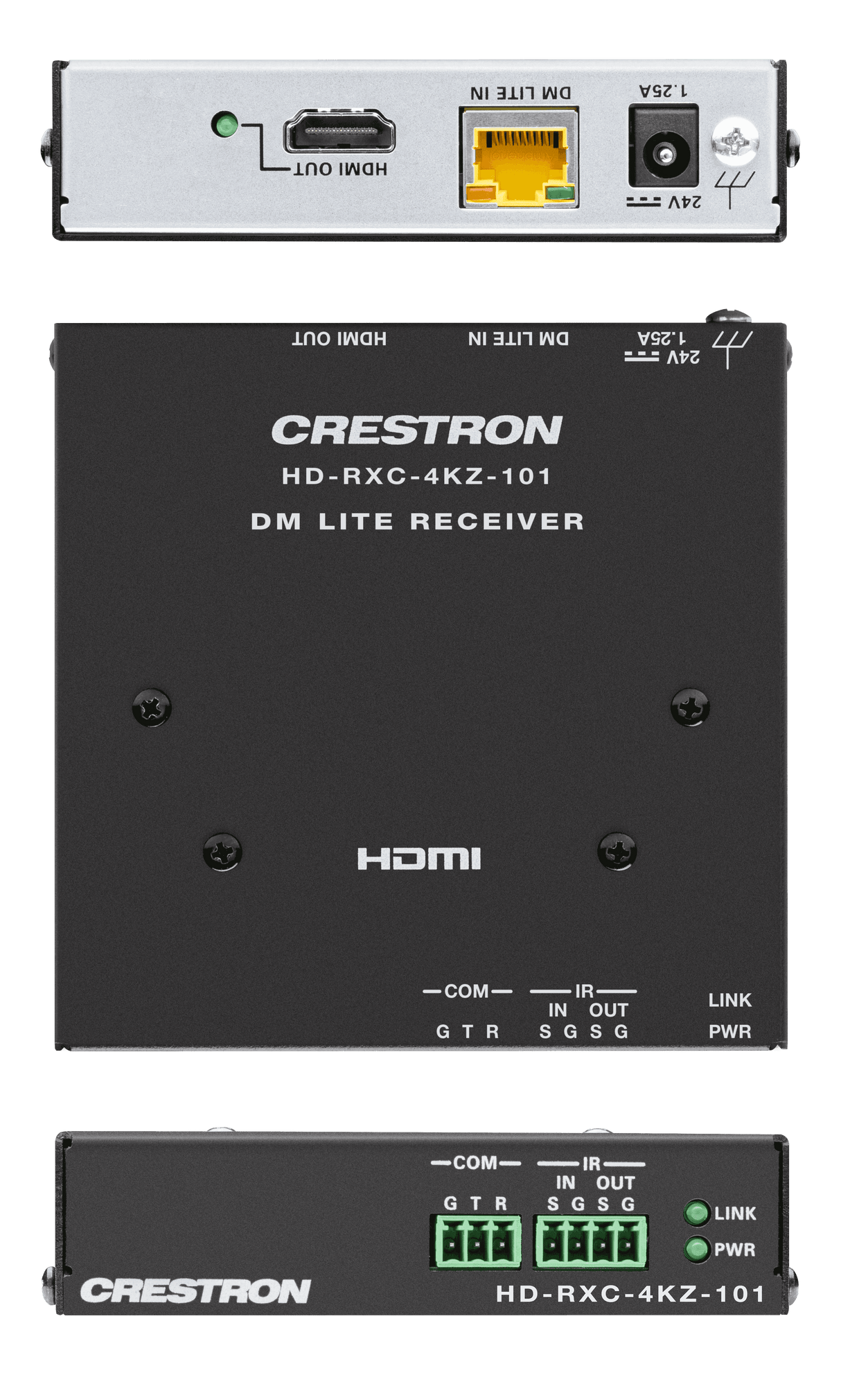 Crestron HD-RXC-4KZ-101 DM Lite 4K60 4:4:4 Receiver for HDMI®, RS-232, and IR Signal Extension over CATx Cable - Creation Networks
