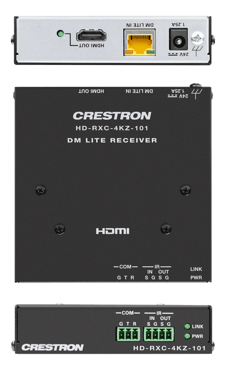 Crestron HD-RXC-4KZ-101 DM Lite 4K60 4:4:4 Receiver for HDMI®, RS-232, and IR Signal Extension over CATx Cable - Creation Networks