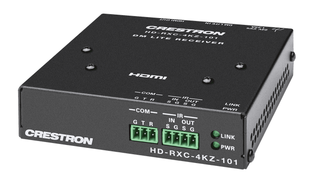 Crestron HD-RXC-4KZ-101 DM Lite 4K60 4:4:4 Receiver for HDMI®, RS-232, and IR Signal Extension over CATx Cable - Creation Networks