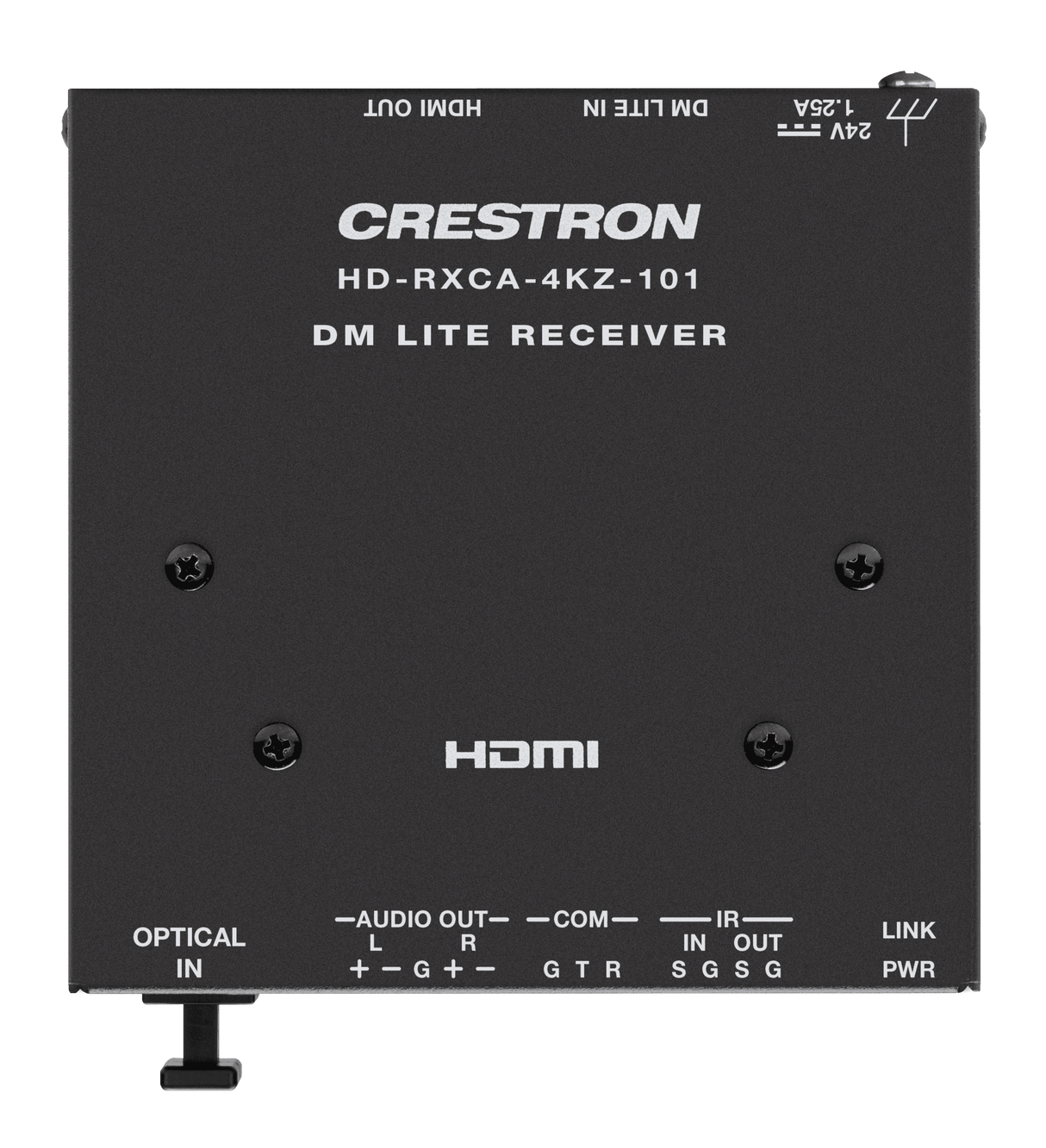 Crestron HD-RXCA-4KZ-101 DM Lite® 4K60 4:4:4 Receiver for HDMI®, RS-232, IR, and Analog Audio Signal Extension over CATx Cable - Creation Networks
