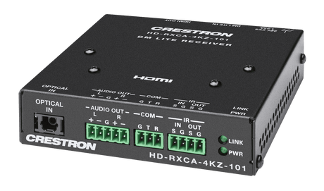 Crestron HD-RXCA-4KZ-101 DM Lite® 4K60 4:4:4 Receiver for HDMI®, RS-232, IR, and Analog Audio Signal Extension over CATx Cable - Creation Networks