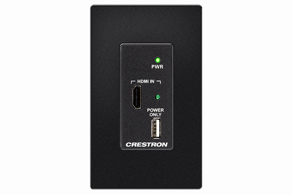 Crestron HD-TX-101-C-1G-E-B-T  DM Lite® Transmitter for HDMI® Signal Extension over CATx Cable, Wall Plate, Black Textured - Creation Networks
