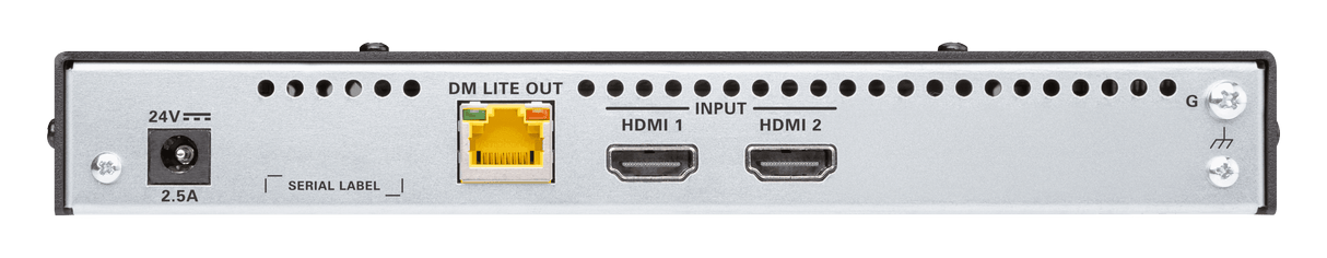 Crestron HD-TX-4KZ-201 DM Lite® 4K60 4:4:4 Transmitter and 2x1 Auto-Switcher for HDMI® Signal Extension over CATx Cable - Creation Networks