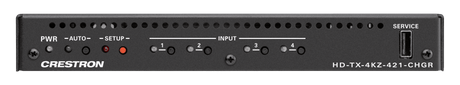 Crestron HD-TX-4KZ-421-CHGR DM Lite® 4K60 4:4:4 Transmitter and 4x1 Auto-Switcher for HDMI® and USB-C® DisplayPort™ Signal Extension over CATx Cable - Creation Networks