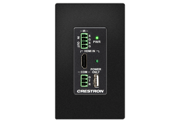 Crestron HD-TXC-101-C-1G-E-B-T DM Lite® Transmitter for HDMI®, IR and RS-232 Signal Extension over CATx Cable, Wall Plate, Black Textured - Creation Networks