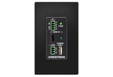 Crestron HD-TXC-4KZ-101-1G-B DM Lite® 4K60 4:4:4 Transmitter for HDMI®, RS‑232, and IR Signal Extension over CATx Cable, Wall Plate, Black - Creation Networks
