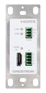 Crestron HD-TXC-4KZ-101-1G-W DM Lite® 4K60 4:4:4 Transmitter for HDMI®, RS‑232, and IR Signal Extension over CATx Cable, Wall Plate, White - Creation Networks