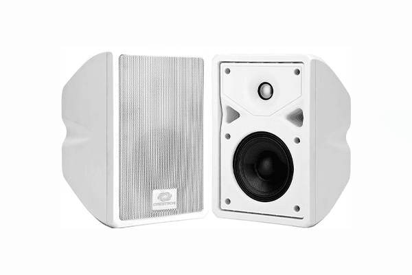 Crestron SAROS SR6T-W-T-EACH  Saros® 6.5” 2-Way Surface Mount Indoor-Outdoor Speaker, White Textured, Single - Creation Networks