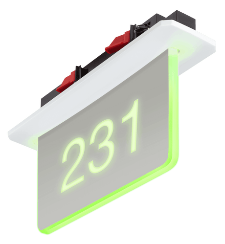 Crestron SSC-100-EL Room Availability Hallway Sign, Ceiling Mount, Enhanced Legibility, Without Engraving - Creation Networks