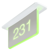 Crestron SSC-100-EL Room Availability Hallway Sign, Ceiling Mount, Enhanced Legibility, Without Engraving - Creation Networks