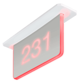 Crestron SSC-102-EL Room Availability Hallway Sign, Ceiling Mount, Enhanced Legibility, Includes Custom Engraving - Creation Networks