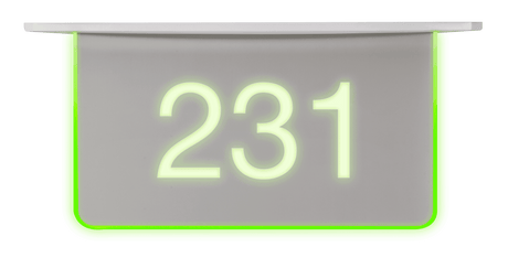 Crestron SSC-102-EL Room Availability Hallway Sign, Ceiling Mount, Enhanced Legibility, Includes Custom Engraving - Creation Networks