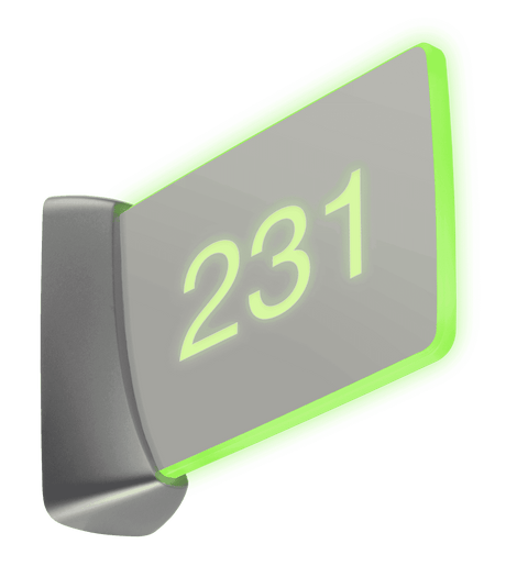 Crestron SSW-102-EL Room Availability Hallway Sign, Wall Mount, Enhanced Legibility, Includes Custom Engraving - Creation Networks