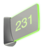 Crestron SSW-102-EL Room Availability Hallway Sign, Wall Mount, Enhanced Legibility, Includes Custom Engraving - Creation Networks