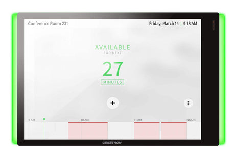 Crestron TSS-770-B-S-LB KIT 7 in. Room Scheduling Touch Screen, Black Smooth, includes one TSW-770-LB-B-S light bar - Creation Networks