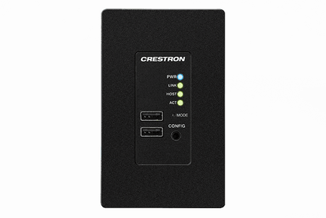 Crestron USB-EXT-2-REMOTE-1G-B USB over Category Cable Extender Wall Plate, Remote, Black - Creation Networks