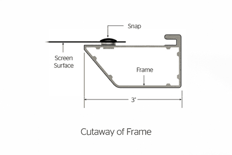 Da-Lite DL15794V Cinema Contour 182" 21:9 Fixed Frame Screens (Parallax Stratos 1.0) - Creation Networks