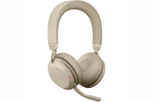 Jabra Evolve2 75 MS Noise-Canceling Wireless Headset (Gold Beige) - Creation Networks