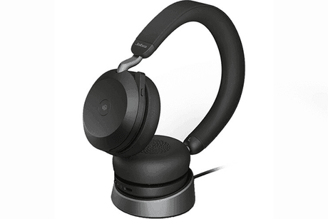 Jabra Evolve2 85 MS Noise-Canceling Wireless Over-Ear Headset with Stand (Microsoft Teams, Black) - Creation Networks