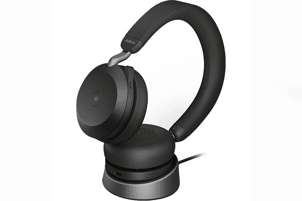 Jabra Evolve2 85 MS Noise-Canceling Wireless Over-Ear Headset with Sta