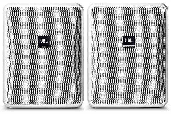 JBL Control 25-1-WH Compact Indoor/Outdoor Background/Foreground Speaker (Pair, White) - Creation Networks