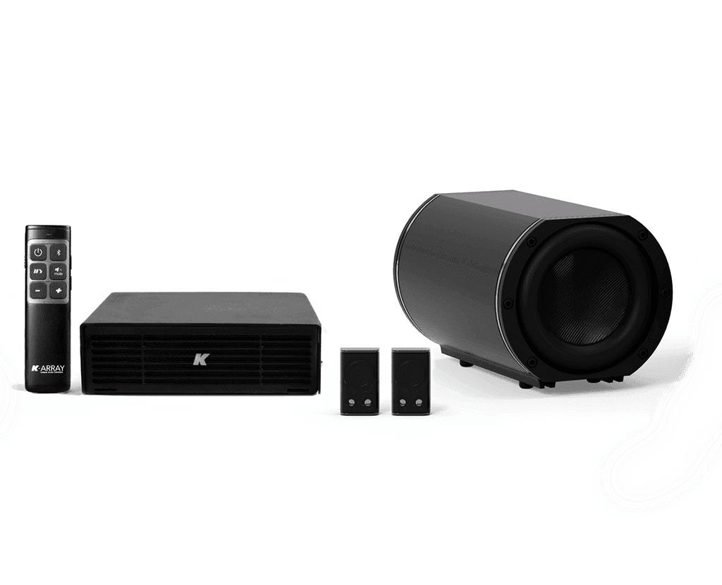 K-Array Azimut-KAMUT2L , Professional sound system composed of 2 KZ14-AZ + 1 KU44-2 + 1 KA02 + 1 K-REMUCTRL - Creation Networks