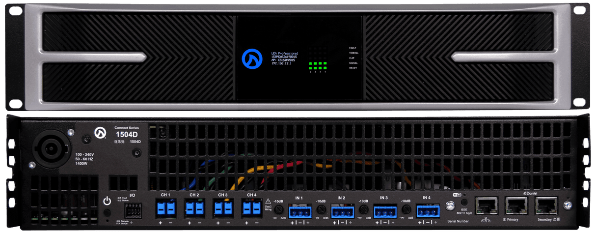 Lea Professional CONNECT 1504D CS1504D 4-Channel Amplifiers with Dante - Creation Networks