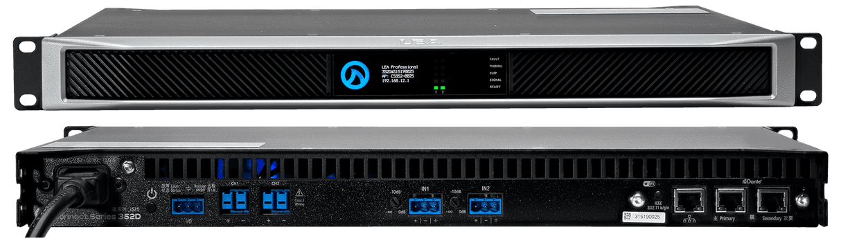 Lea Professional CONNECT 352D CS352D 2-Channel Amplifiers with Dante - Creation Networks