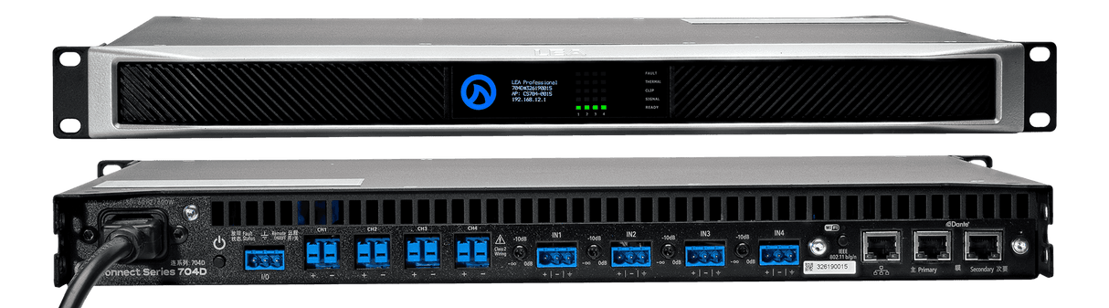 Lea Professional CONNECT 704D CS704D 4-Channel Amplifiers with Dante - Creation Networks