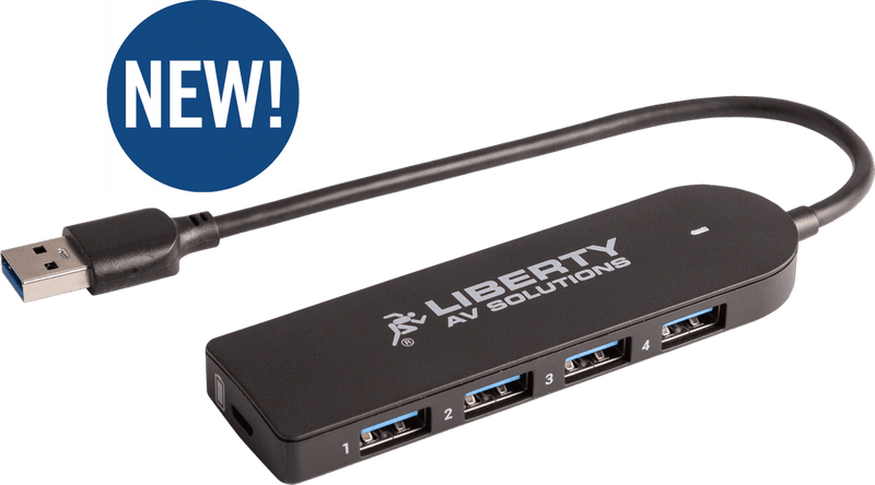 Liberty AV Powered USB 4 Port USB 3.0 Hub - DL-4USB-HUBP - Creation Networks